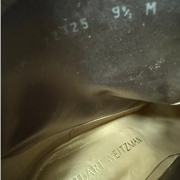 Stuart Weitzman Designer Suede Ankle Boots‎ Taupe Block Heel Tie-Back 9.5 - Picture 9 of 9